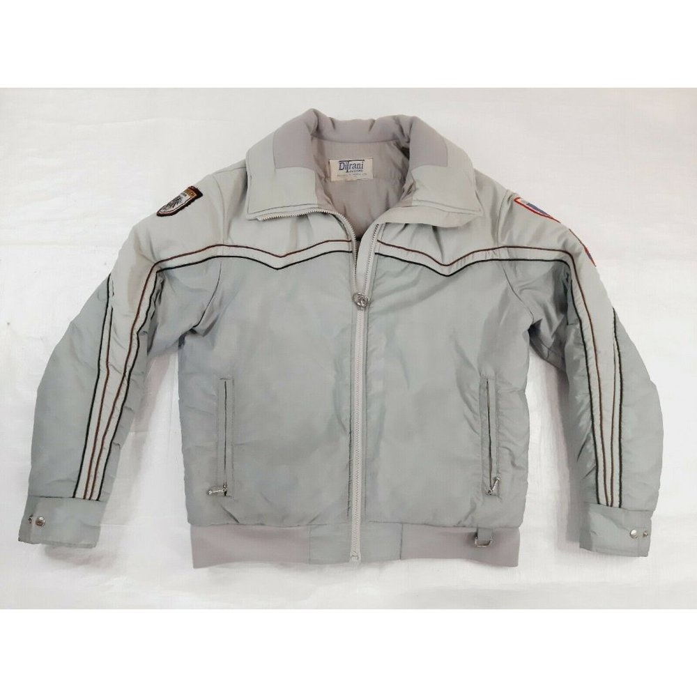 Vintage DiTrani Designs Puffer Ski Bomber Jacket Size 42 Gray Insulated Canada